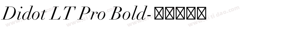 Didot LT Pro Bold字体转换